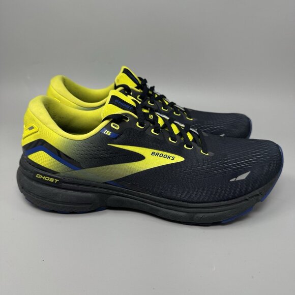 Brooks Ghost 15 Men\'s Size 10 D (Medium) Running Shoes Black Yellow main image 4
